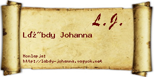 Lábdy Johanna névjegykártya