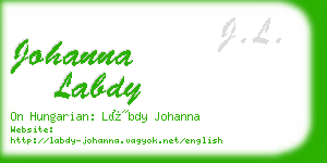 johanna labdy business card